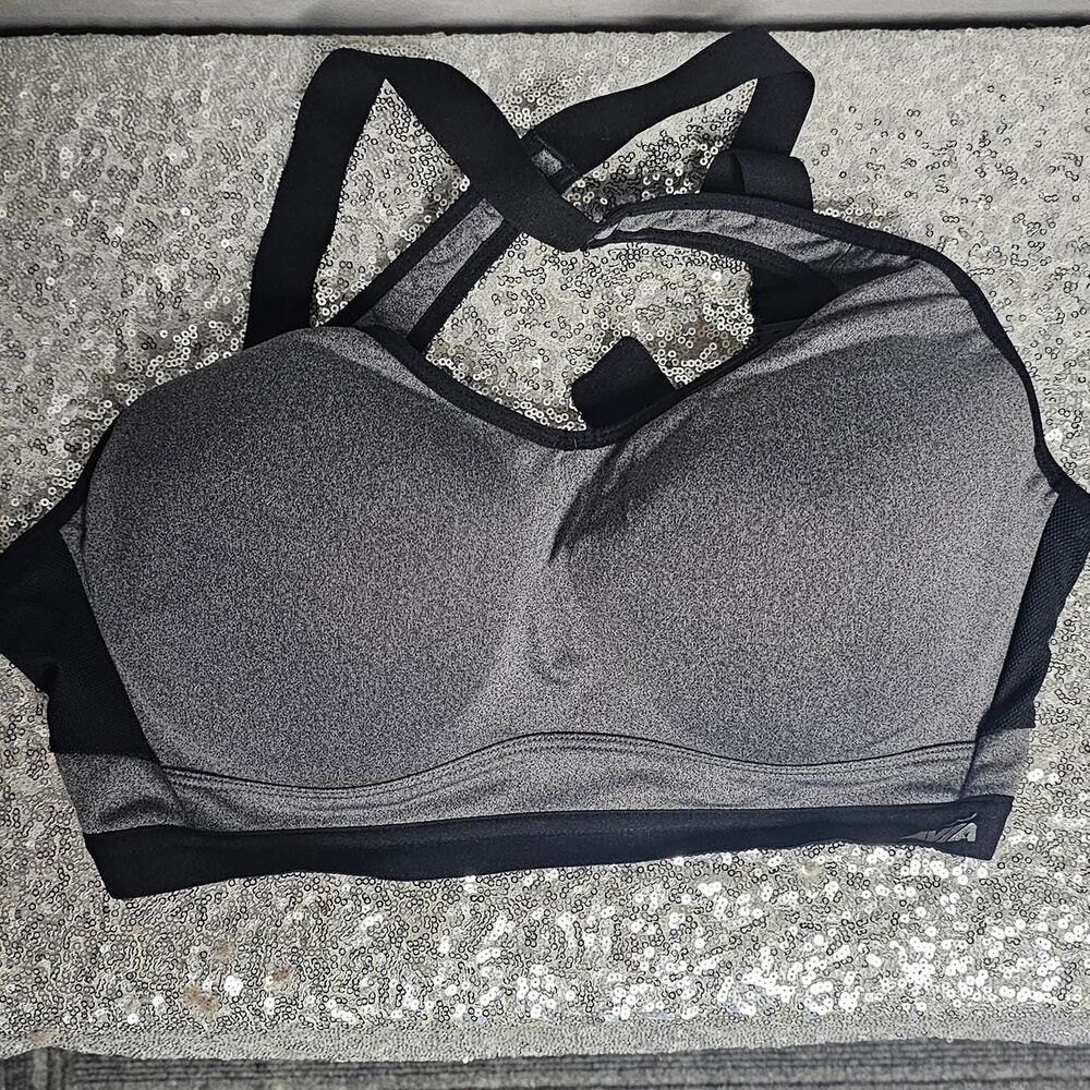 Avia Women's Black and Grey Bra